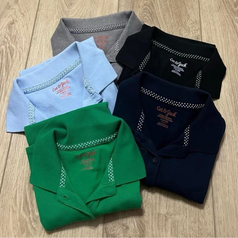 Cat & Jack Polo Shirt Set - Green, Light Blue, Black, Gray, Navy